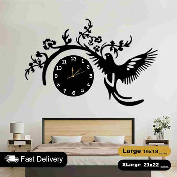 Eagle Wooden Clock For Wall Decor