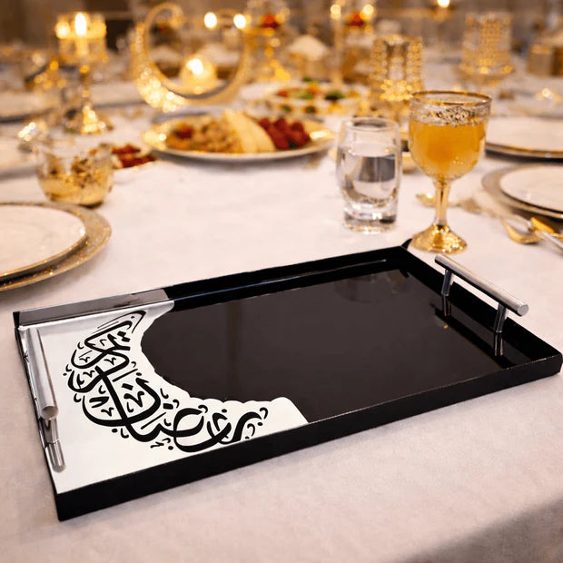 Luxury Crescent Metal Handle Tray-TRY1803